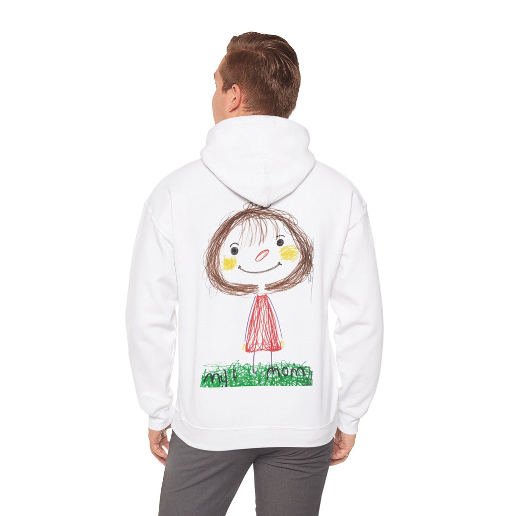 Kids & Parents, Hooded Sweatshirt – Custom Cotton-Poly Blend with Your Child’s Art