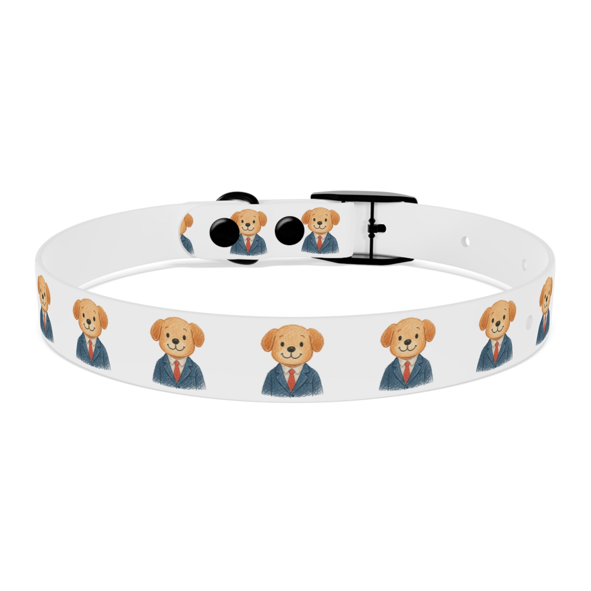 Playful Dog Collar with Kids Art Design.