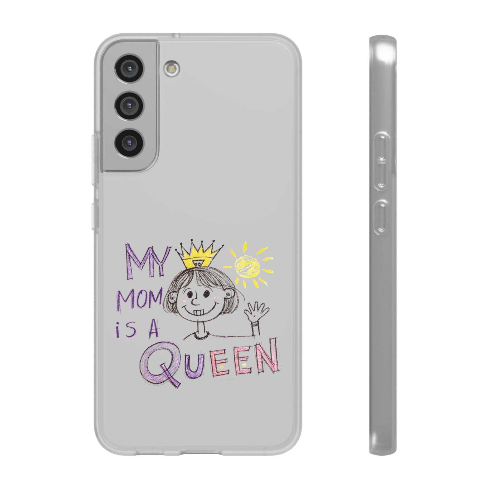Women’s Custom Kids’ Art Phone Case, Personalized Mom Gift, TPU Flexi