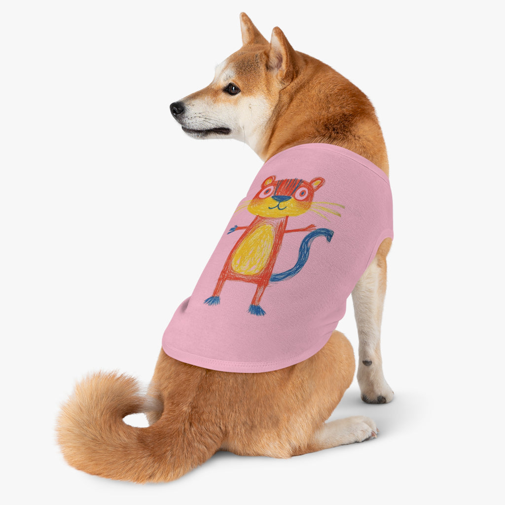 Colorful Kids Drawings Pet Tank Top