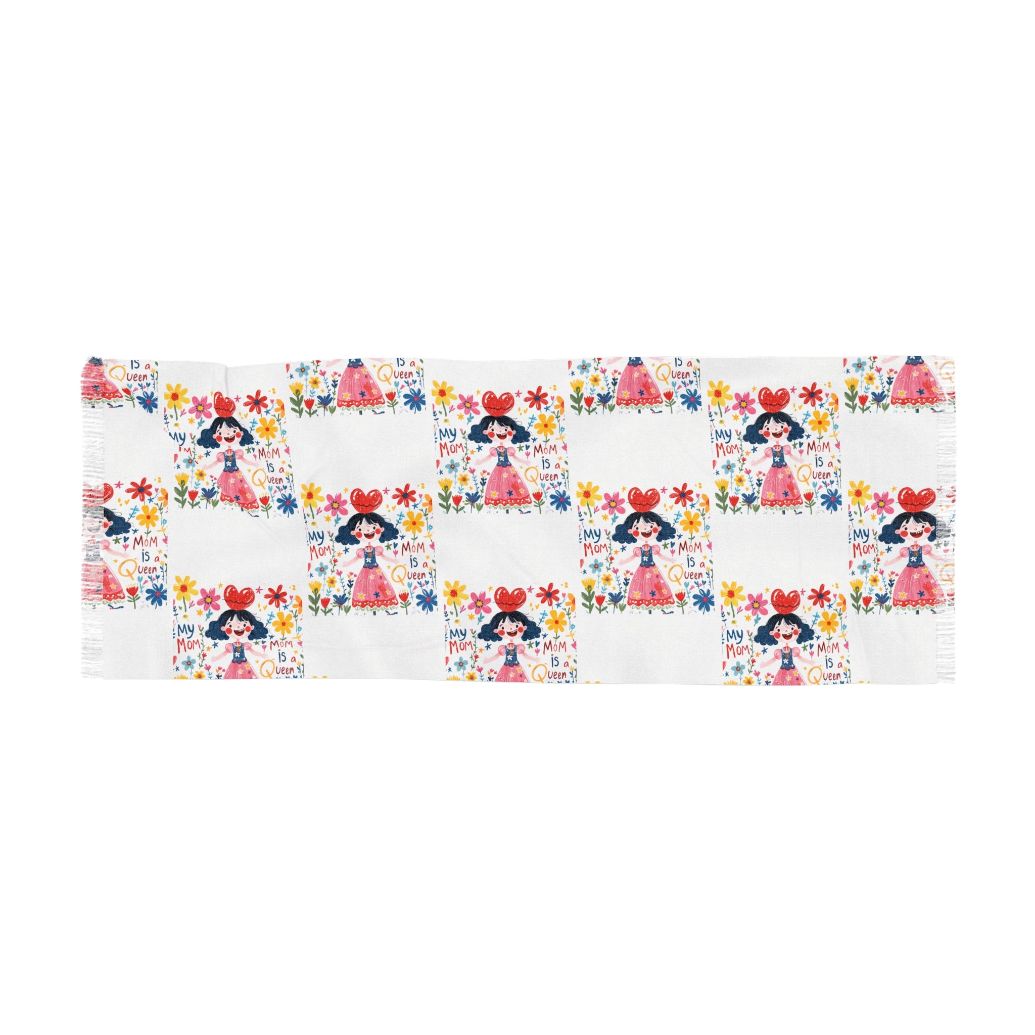 Women’s Custom Kids’ Art Light Scarf, Personalized Gift, Polyester