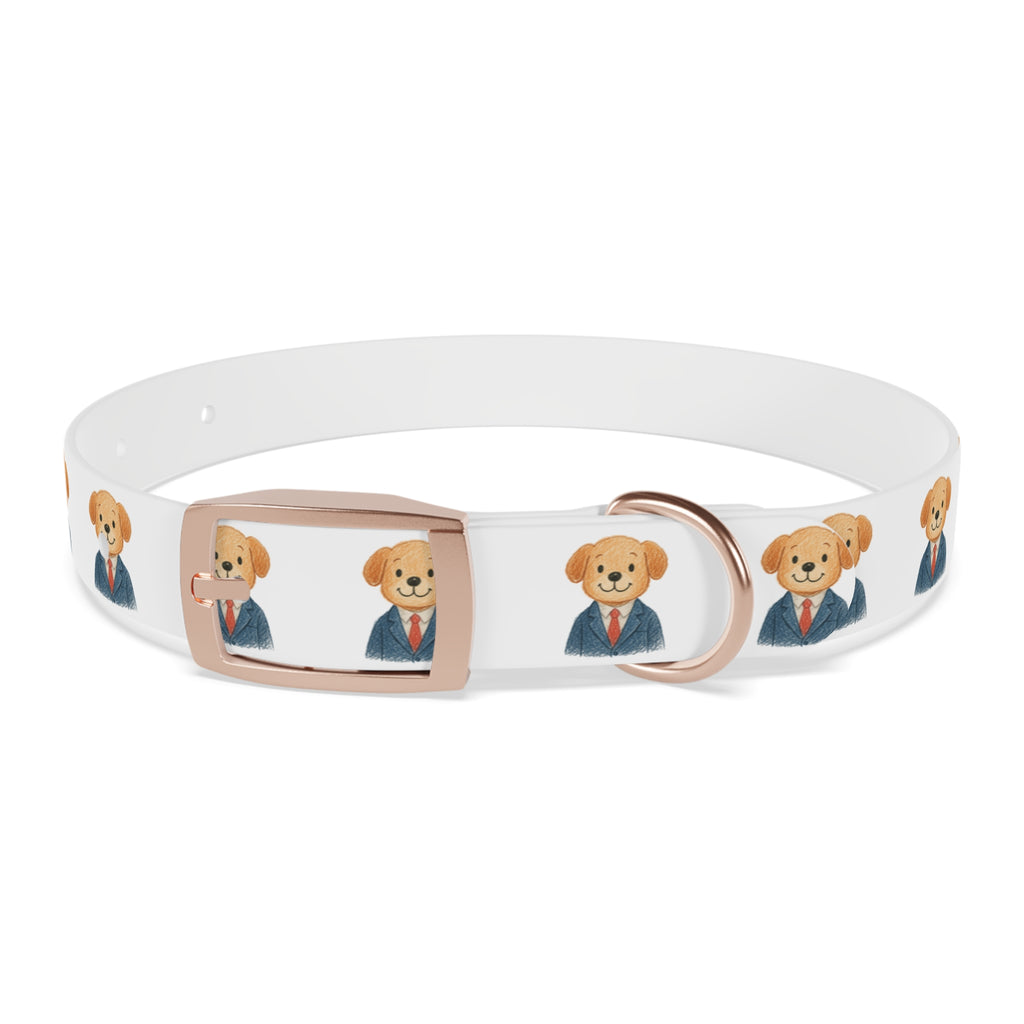 Playful Dog Collar with Kids Art Design.