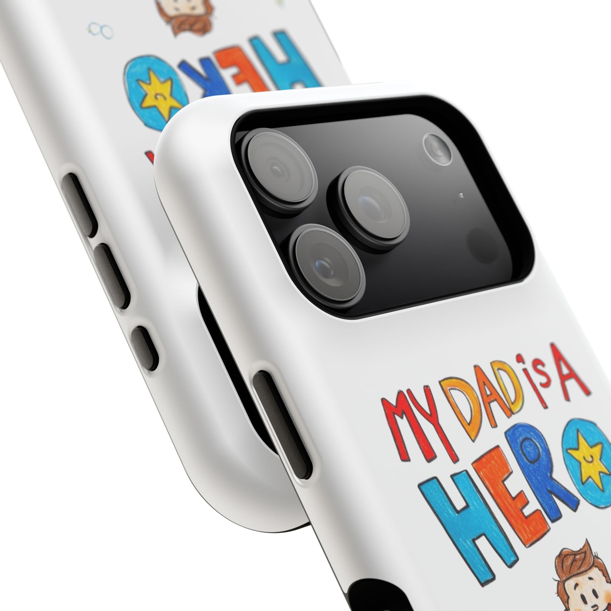 Custom Kids’ Art Phone Case, Unisex Impact-Resistant Case, Polycarbonate, Personalized Family Gift