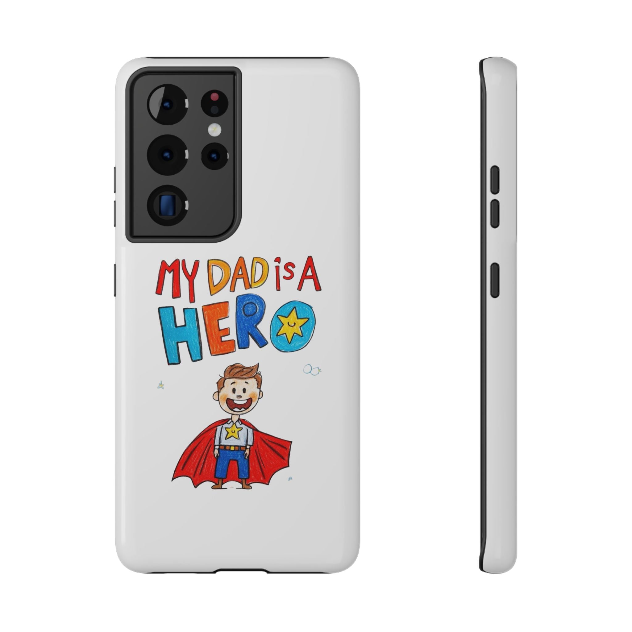 Custom Kids’ Art Phone Case, Unisex Impact-Resistant Case, Polycarbonate, Personalized Family Gift