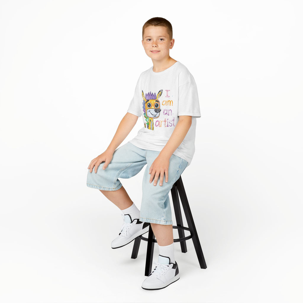 Kids’ Custom Kids’ Art Heavy Cotton Tee, Personalized Gift