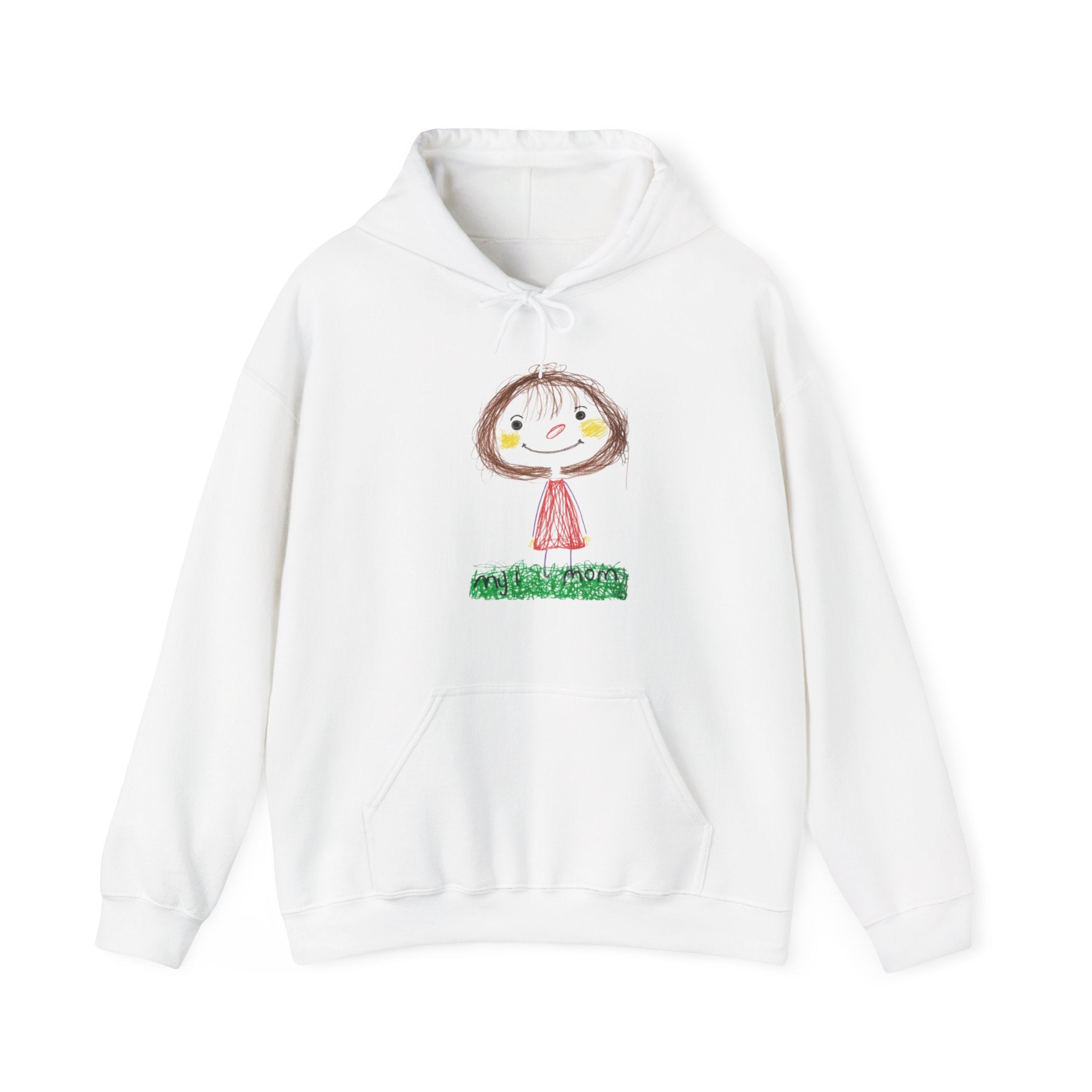 Kids & Parents, Hooded Sweatshirt – Custom Cotton-Poly Blend with Your Child’s Art