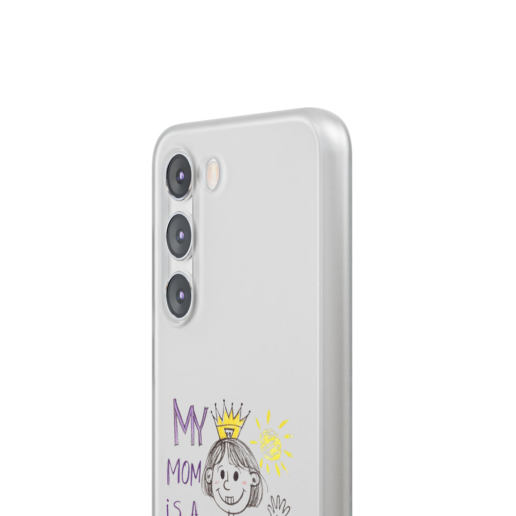 Women’s Custom Kids’ Art Phone Case, Personalized Mom Gift, TPU Flexi