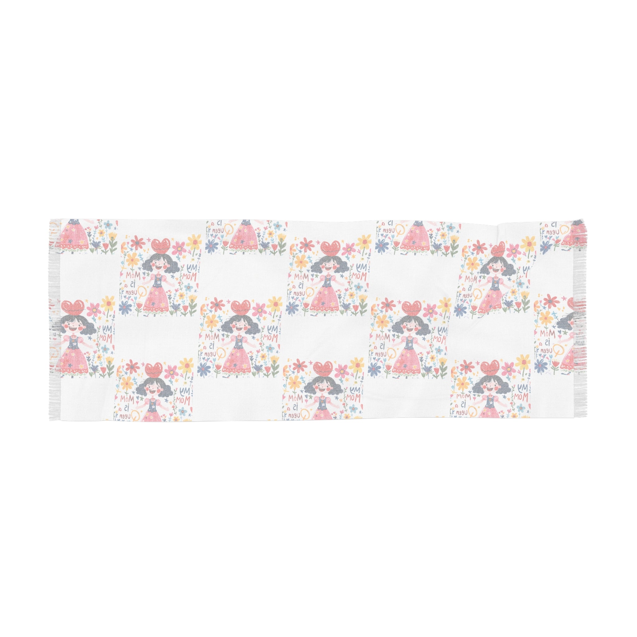 Women’s Custom Kids’ Art Light Scarf, Personalized Gift, Polyester