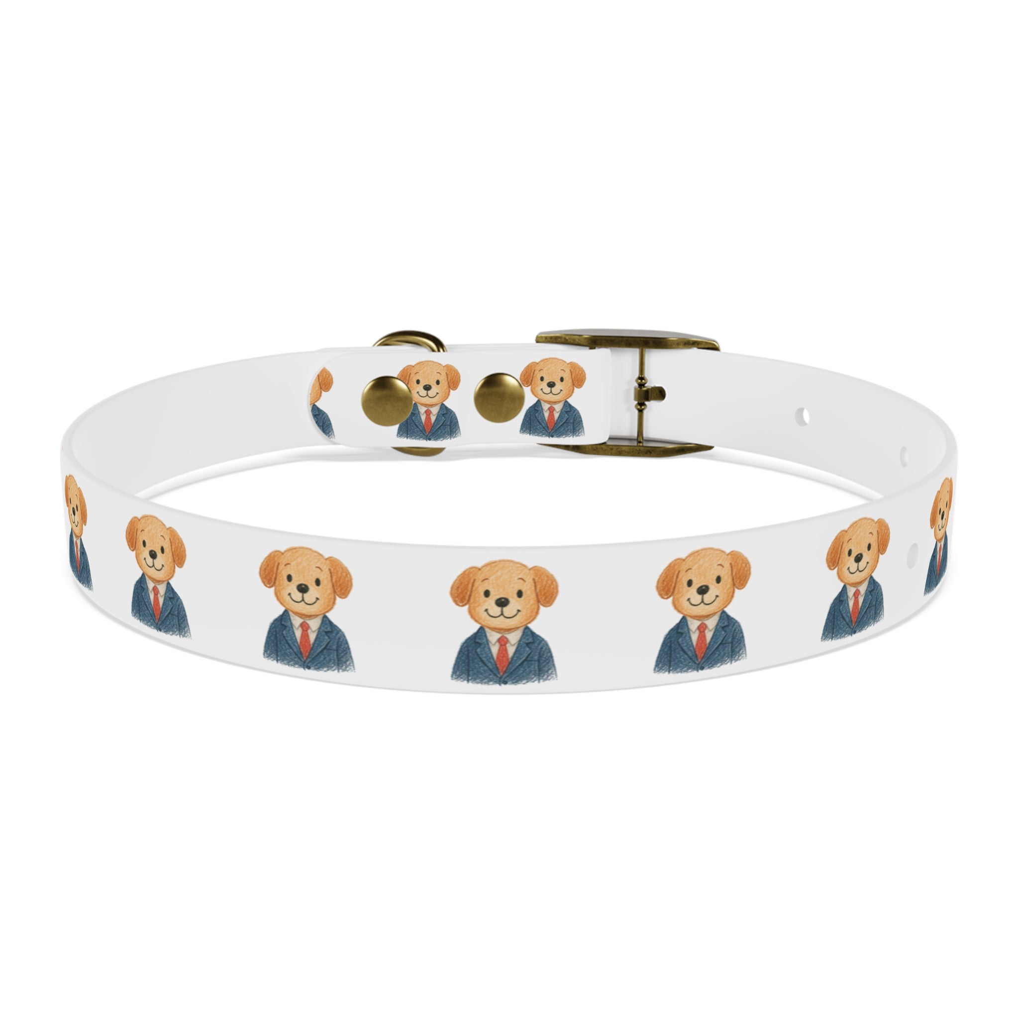 Playful Dog Collar with Kids Art Design.