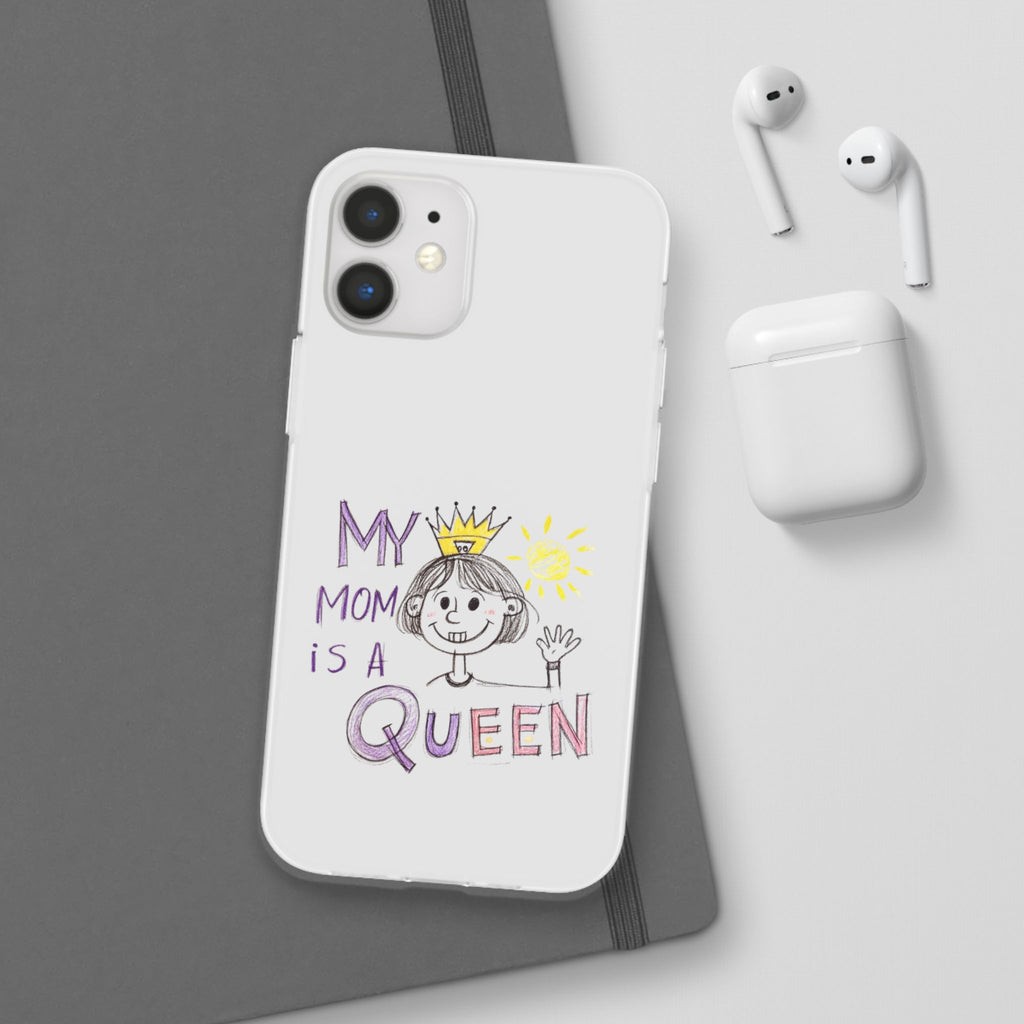 Women’s Custom Kids’ Art Phone Case, Personalized Mom Gift, TPU Flexi