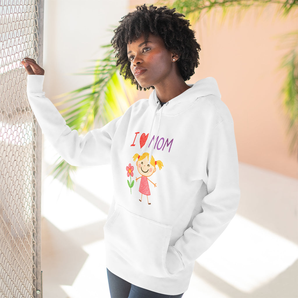 Adult Custom Fleece Hoodie with Kids Drawing