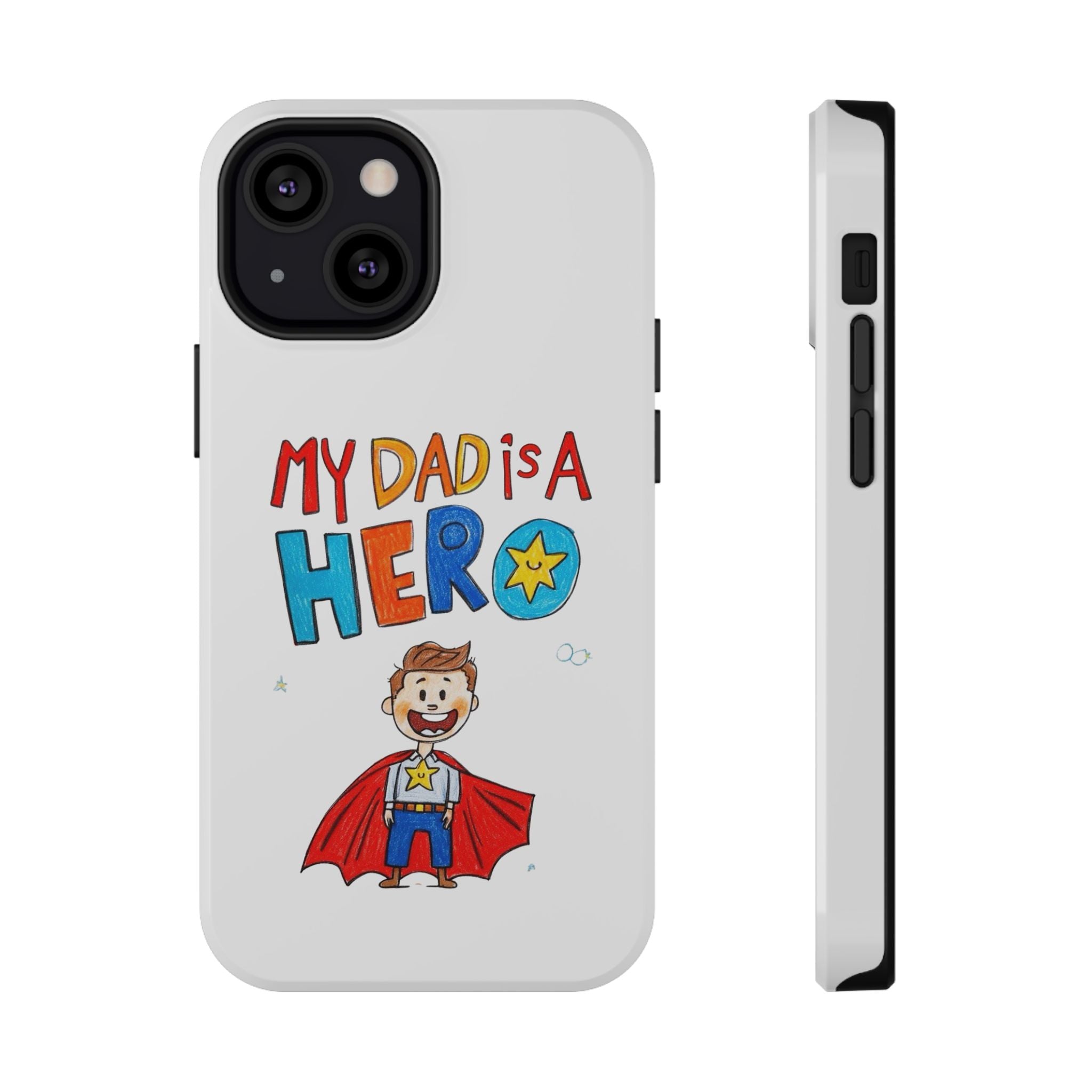 Custom Kids’ Art Phone Case, Unisex Impact-Resistant Case, Polycarbonate, Personalized Family Gift