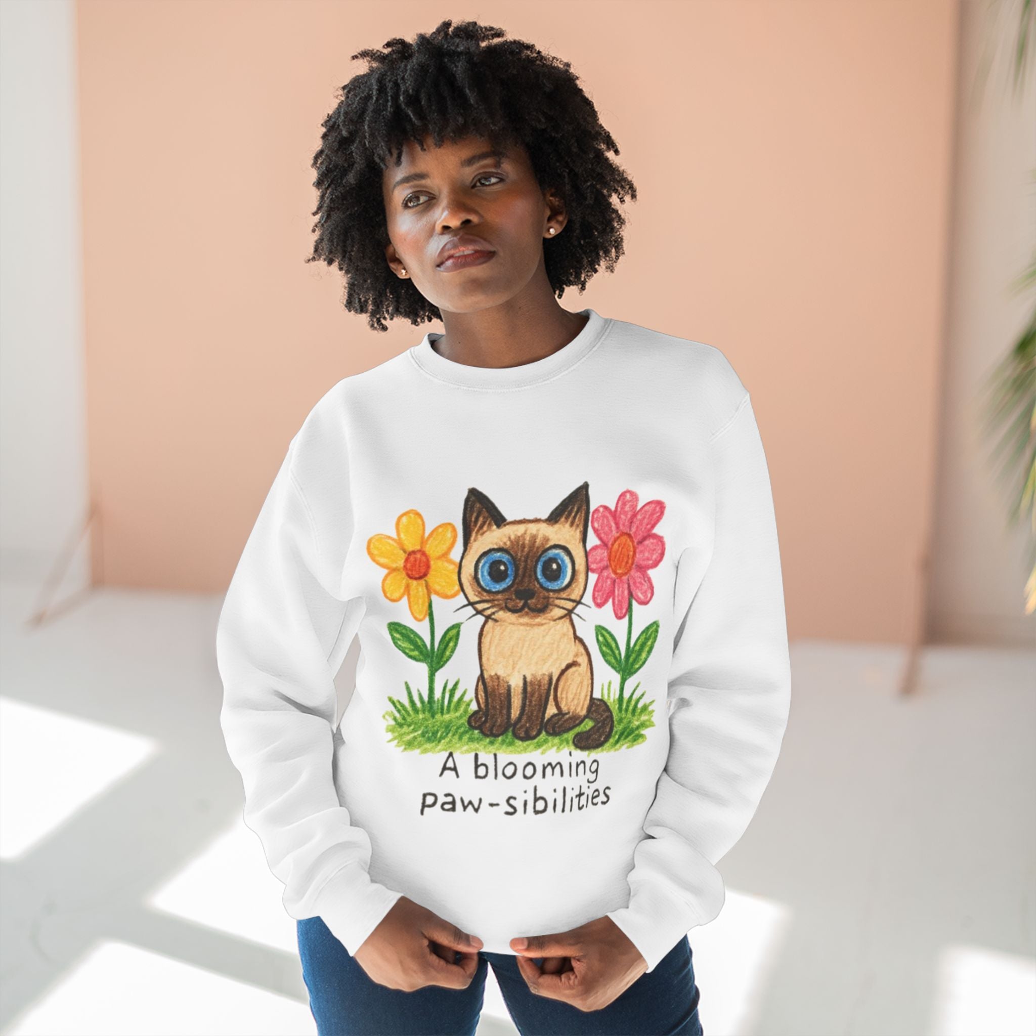 Cute Unisex Sweatshirt - Kids' Art  Crewneck, Gift for Pet Lovers