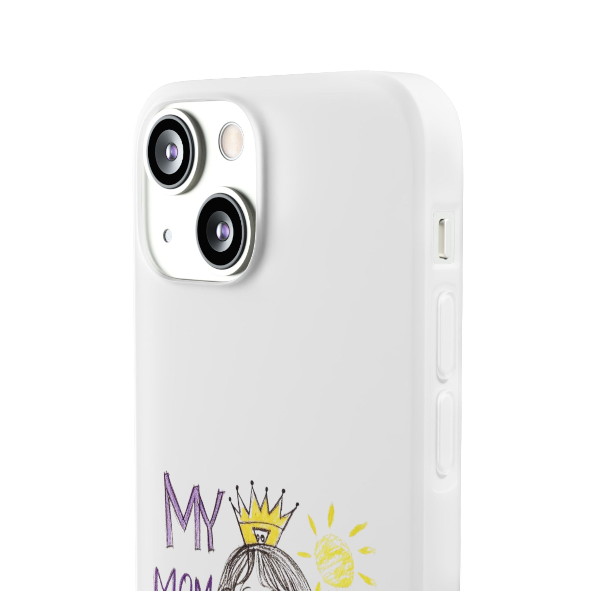 Women’s Custom Kids’ Art Phone Case, Personalized Mom Gift, TPU Flexi