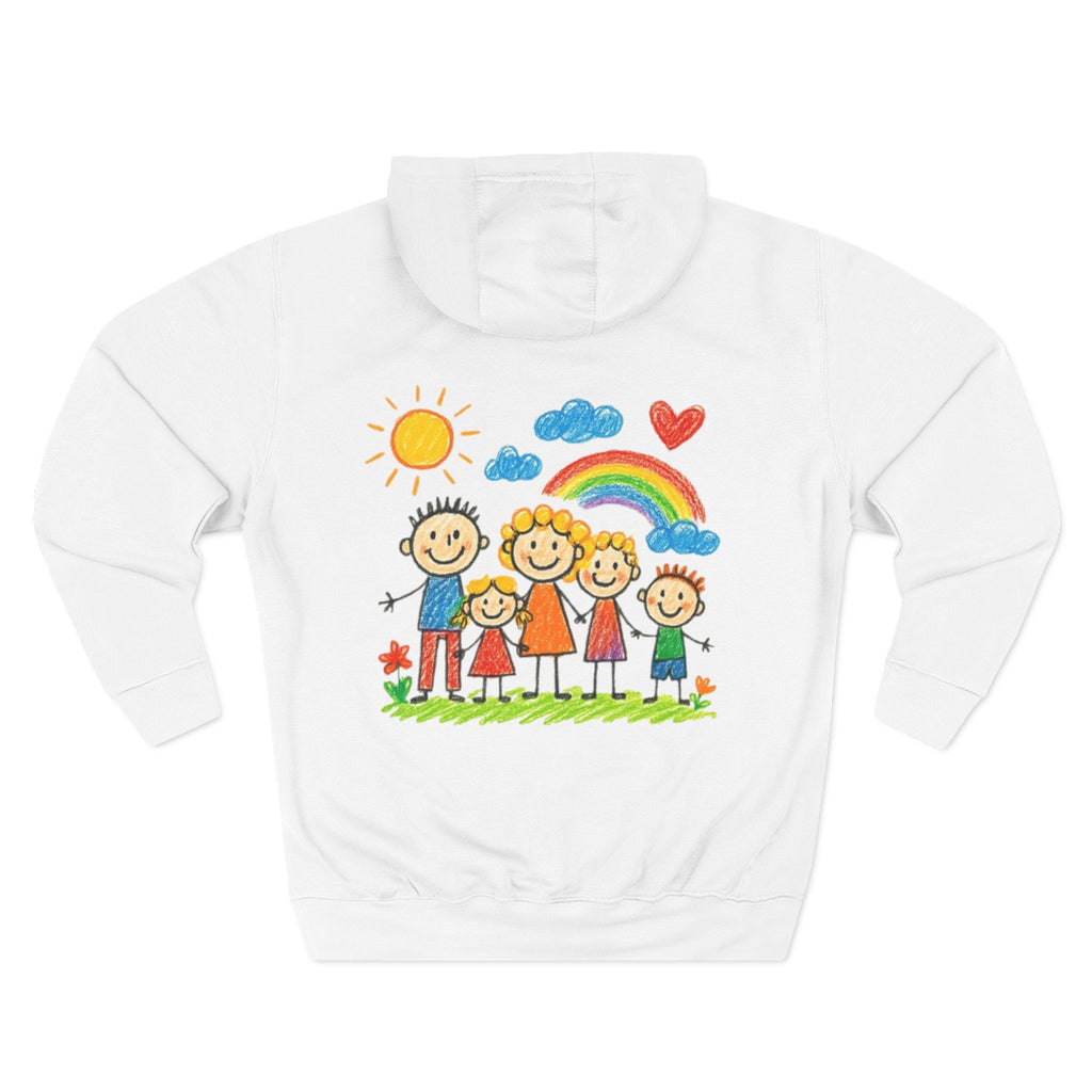 Adult Custom Fleece Hoodie with Kids Drawing