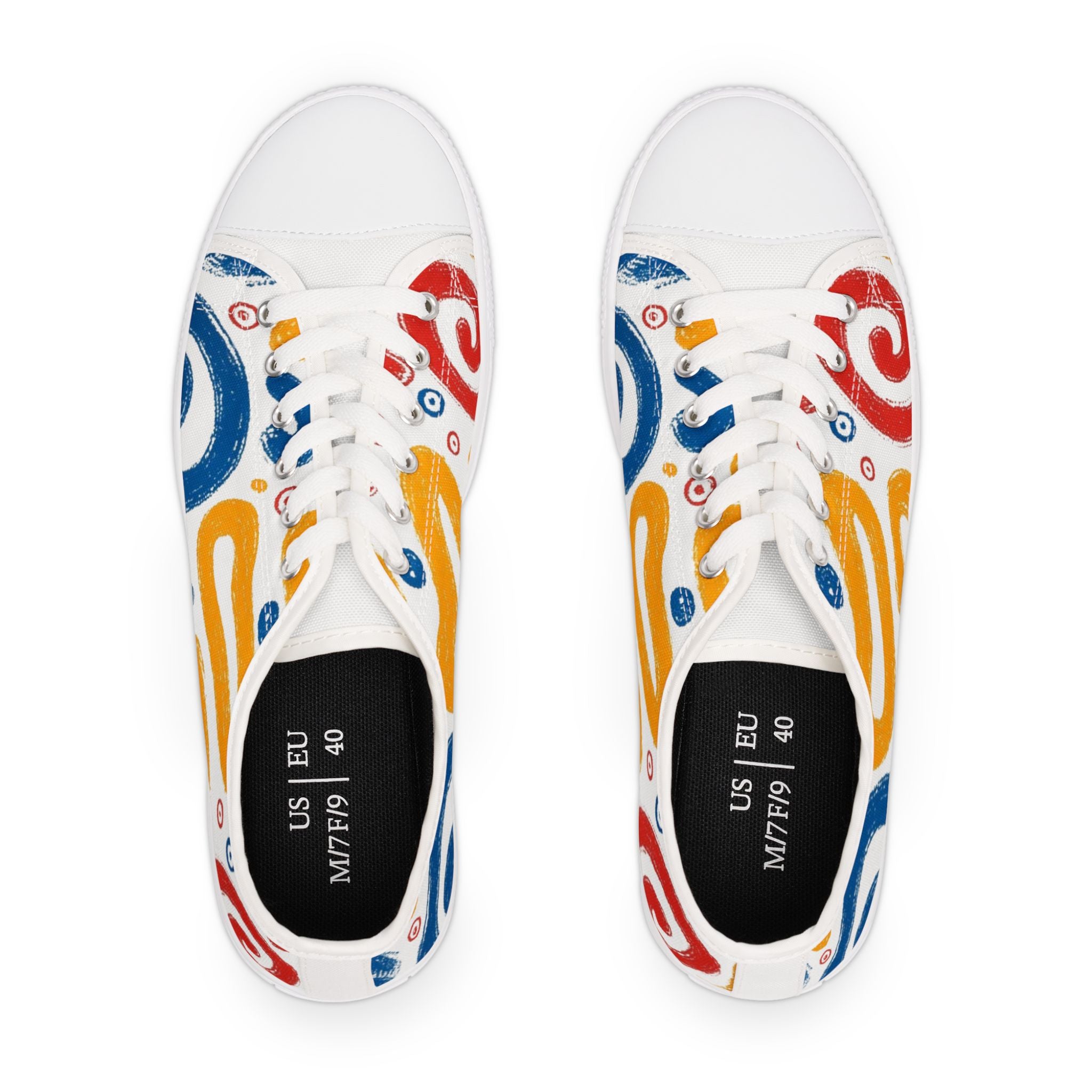 Personalized Kids Drawing Low Top Sneakers for Girls - Custom Art Shoes Gift