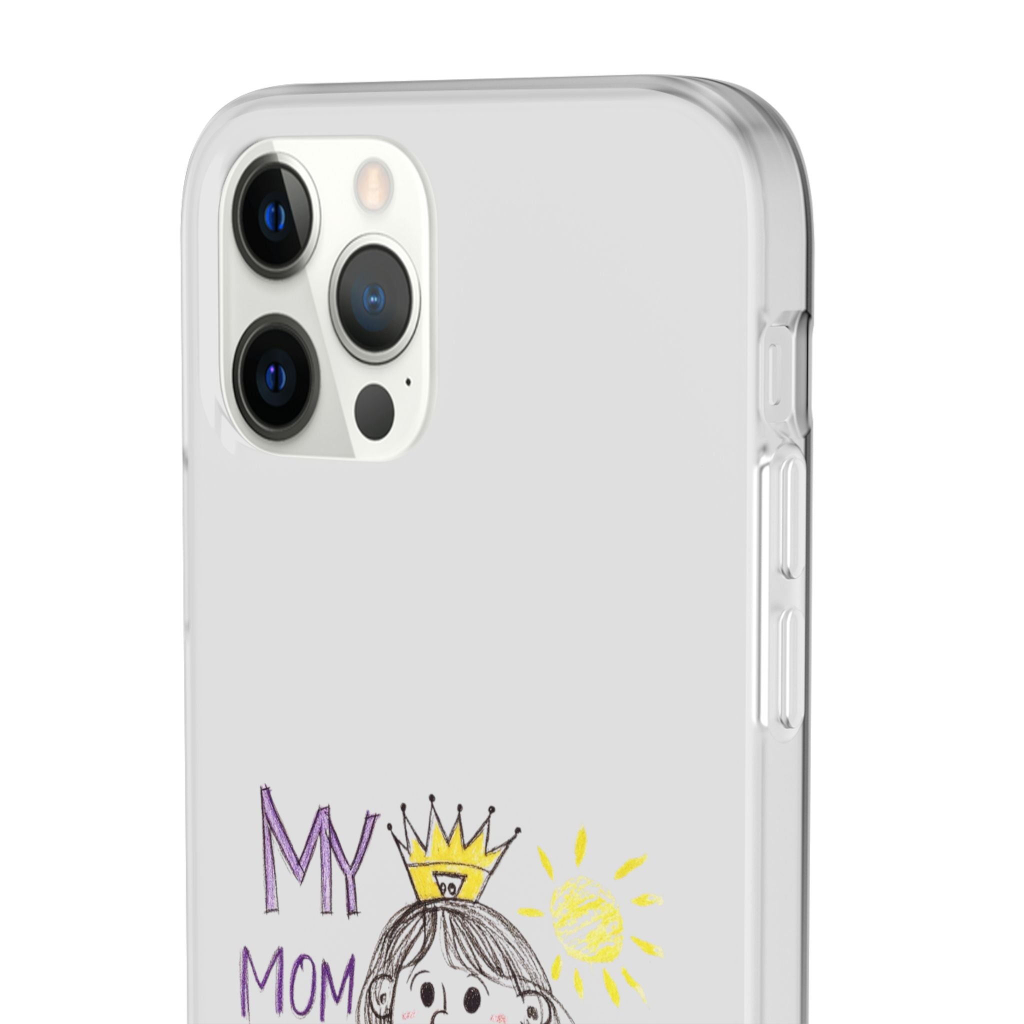 Women’s Custom Kids’ Art Phone Case, Personalized Mom Gift, TPU Flexi