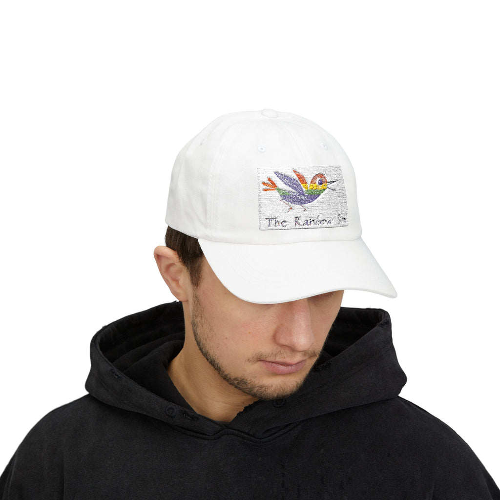 Rainbow Bird Dad Cap - Vibrant Gift for Dads, Casual Summer Hat, Unique Father's Day Accessory
