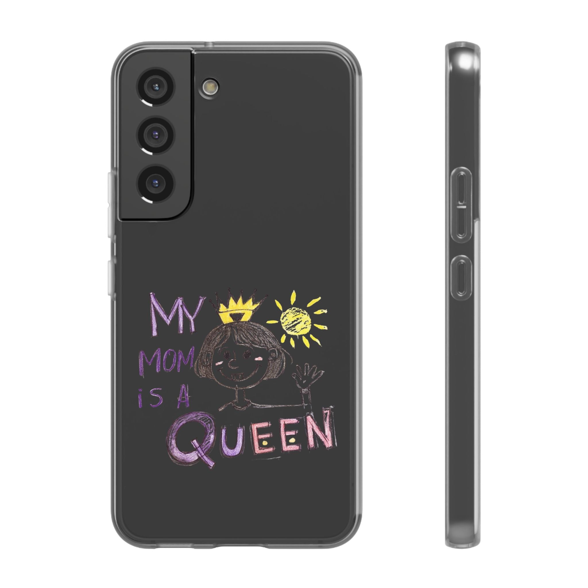 Women’s Custom Kids’ Art Phone Case, Personalized Mom Gift, TPU Flexi