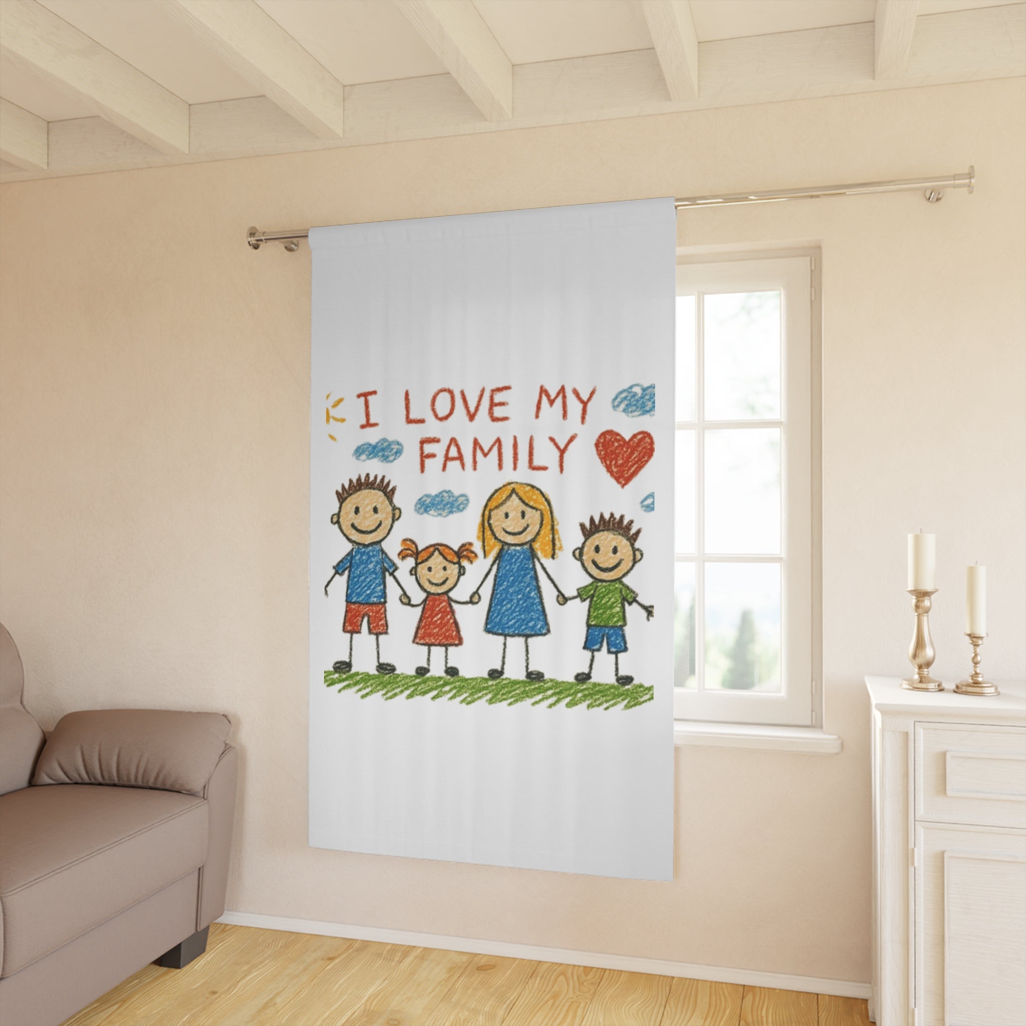 Kids Art Curtains for Child Bedroom