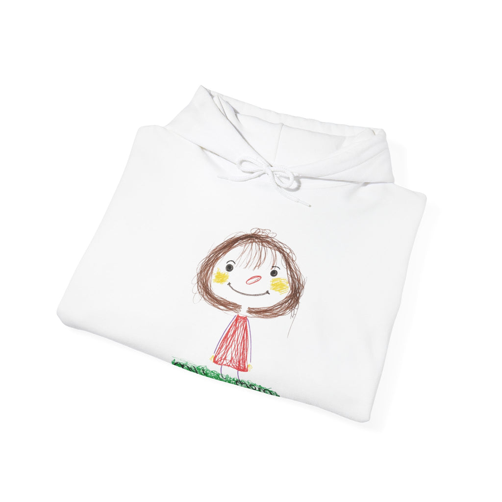 Kids & Parents, Hooded Sweatshirt – Custom Cotton-Poly Blend with Your Child’s Art