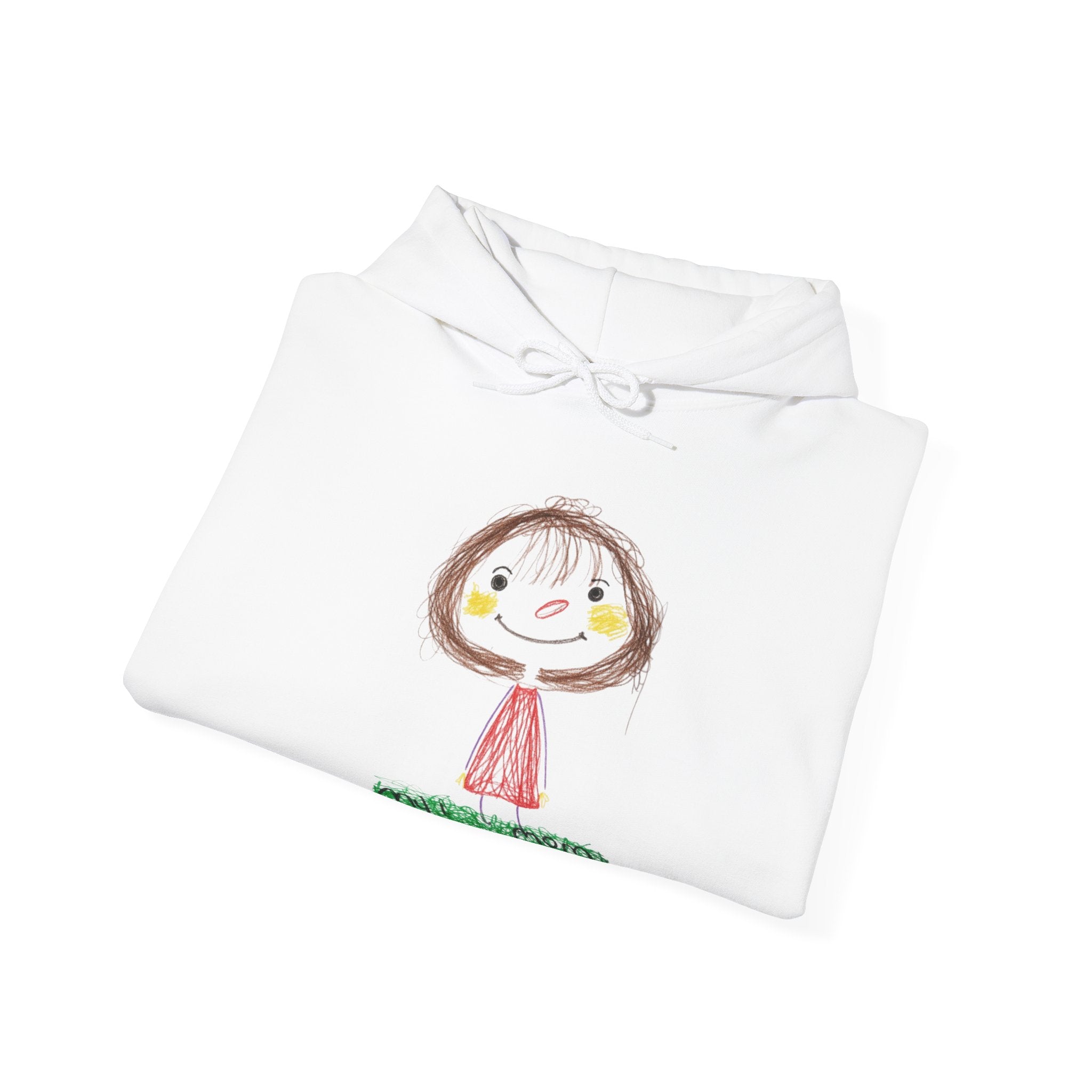 Kids & Parents, Hooded Sweatshirt – Custom Cotton-Poly Blend with Your Child’s Art