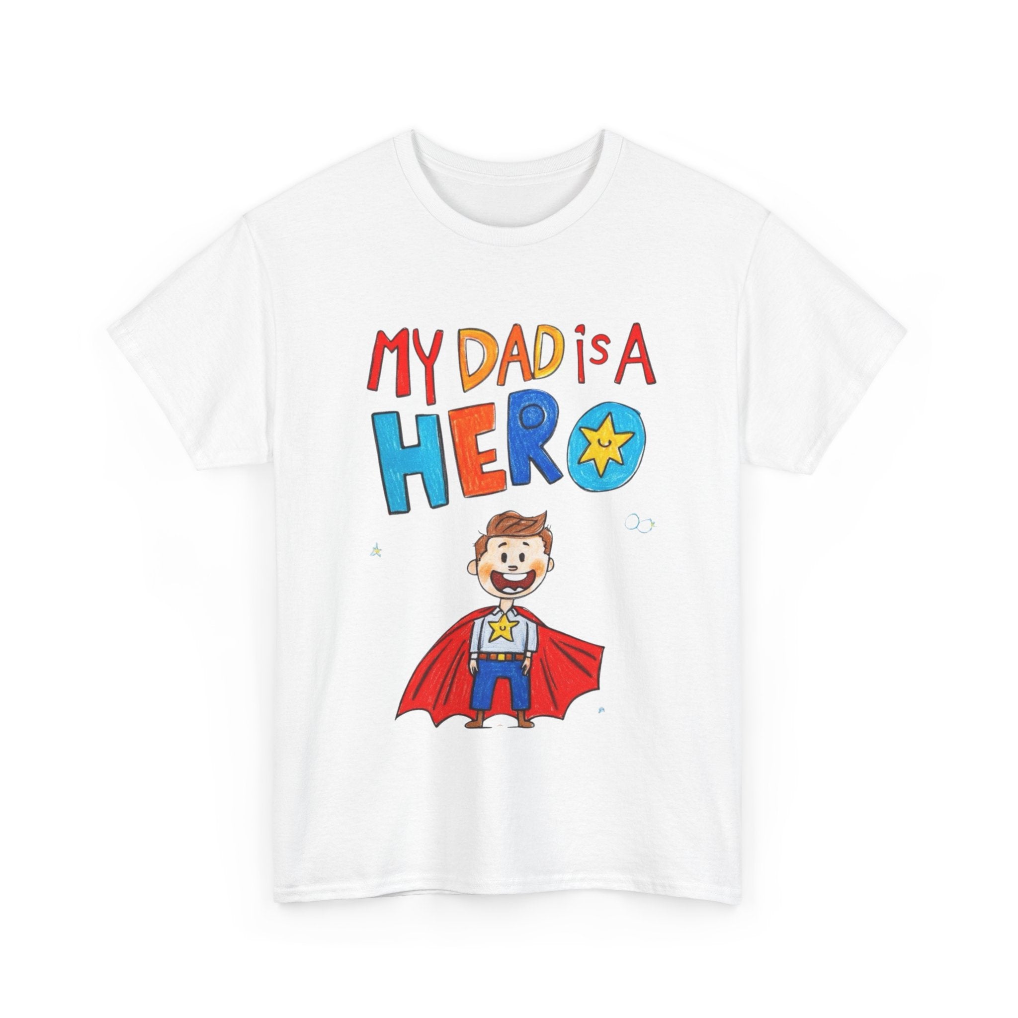 Men’s Custom Kids’ Art Cotton T-Shirt, Personalized Dad Gift, Unisex