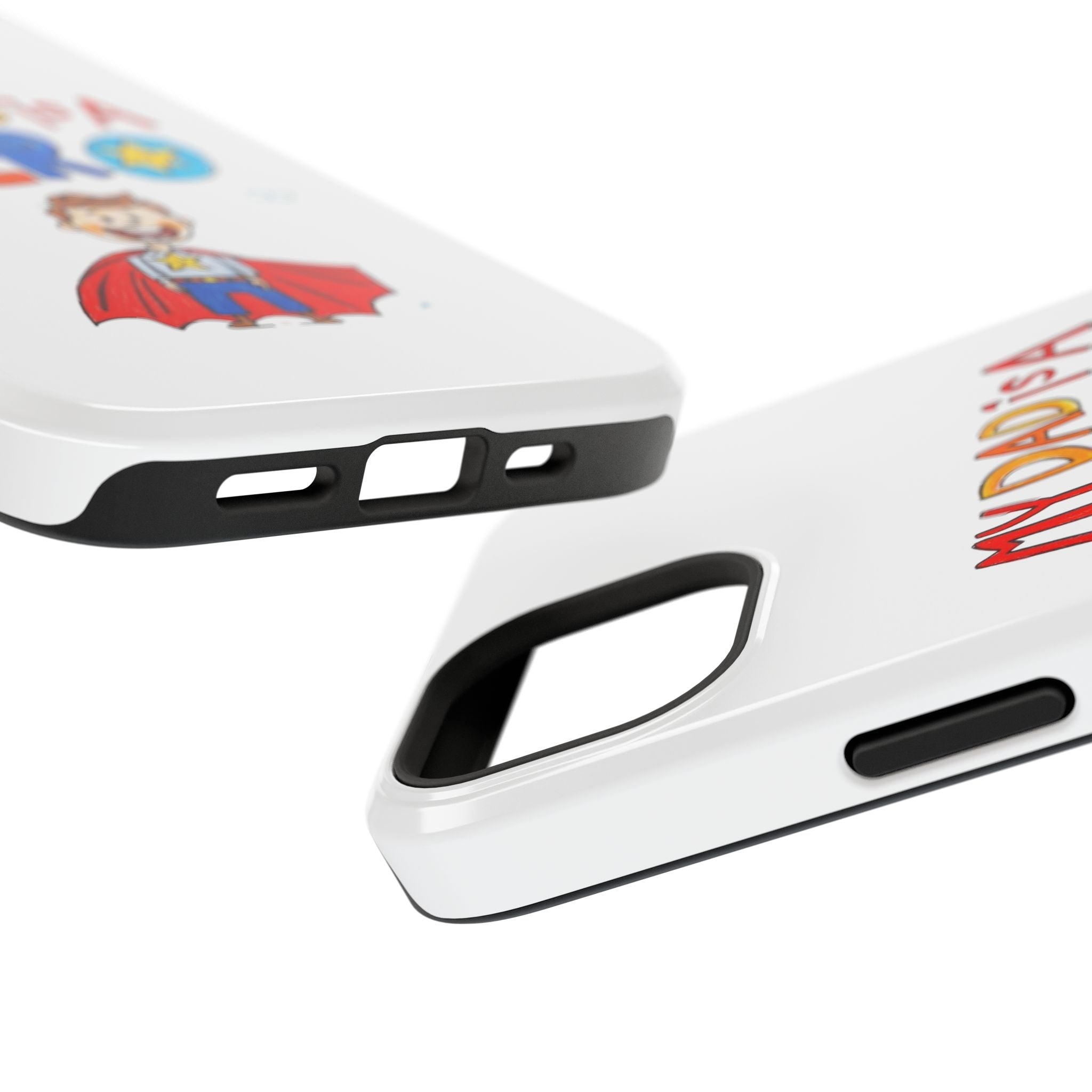 Custom Kids’ Art Phone Case, Unisex Impact-Resistant Case, Polycarbonate, Personalized Family Gift