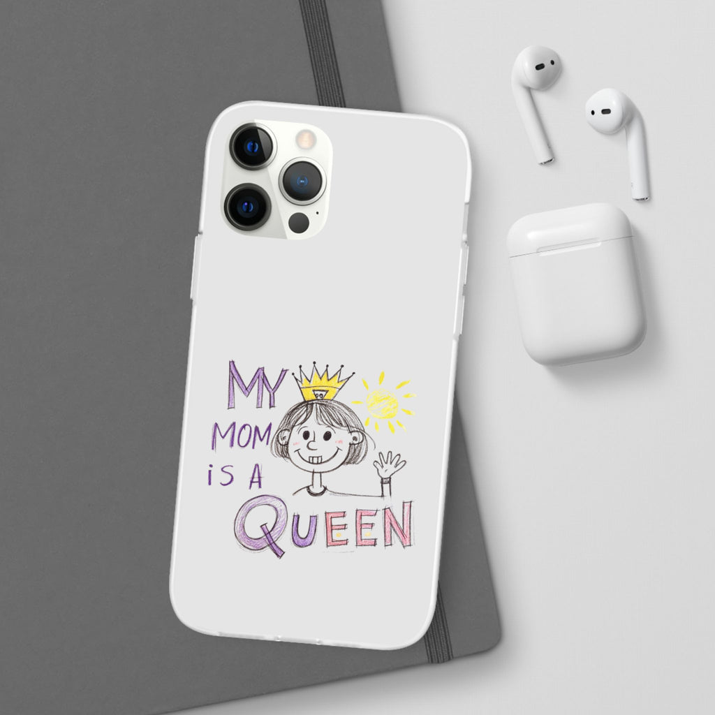 Women’s Custom Kids’ Art Phone Case, Personalized Mom Gift, TPU Flexi